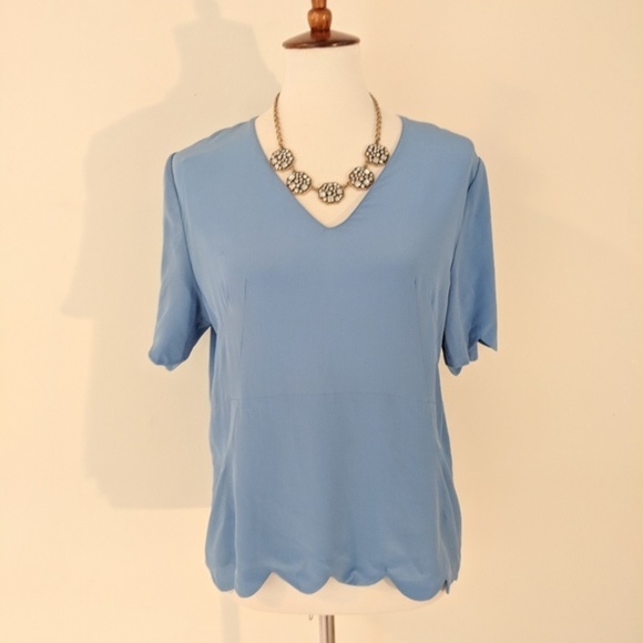 Marni Tops - Marni Silk Scalloped Top